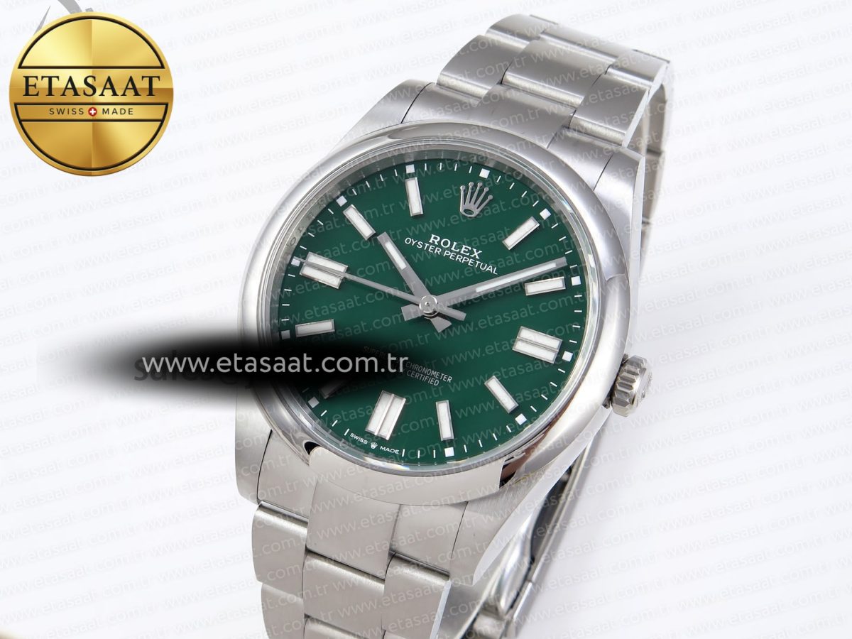 Oyster Perpetual 124300 41mm VSF 1:1 Best Edition 904L Steel Green Dial VS3235 - Görsel 5