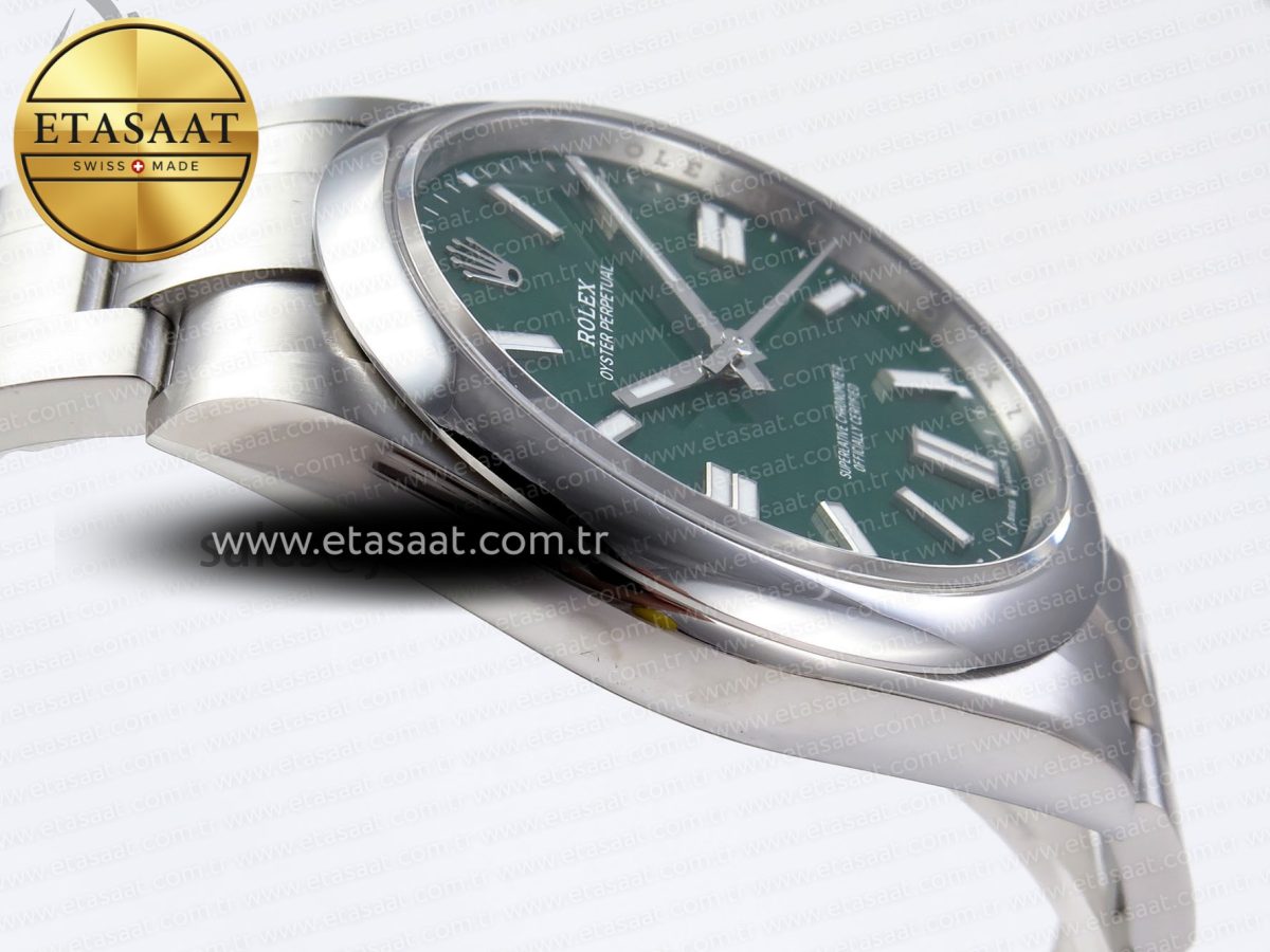 Oyster Perpetual 124300 41mm VSF 1:1 Best Edition 904L Steel Green Dial VS3235 - Görsel 9