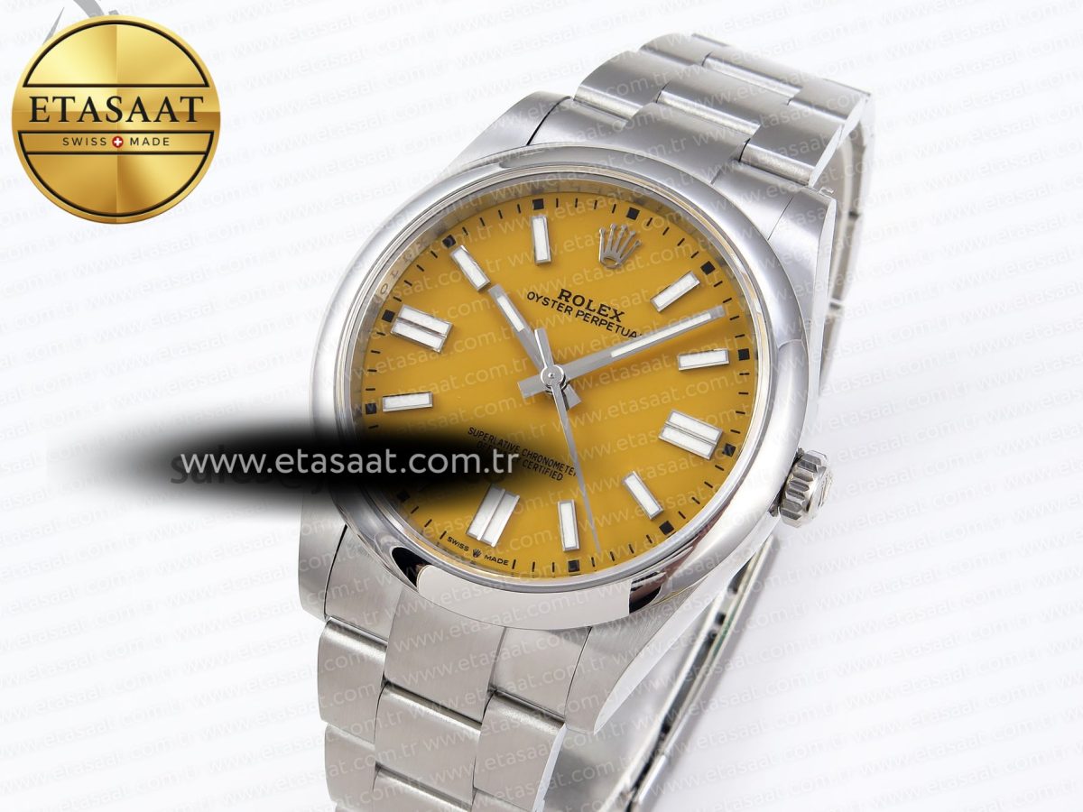 Oyster Perpetual 124300 41mm VSF 1:1 Best Edition 904L Steel Yellow Dial VS3235 - Görsel 2