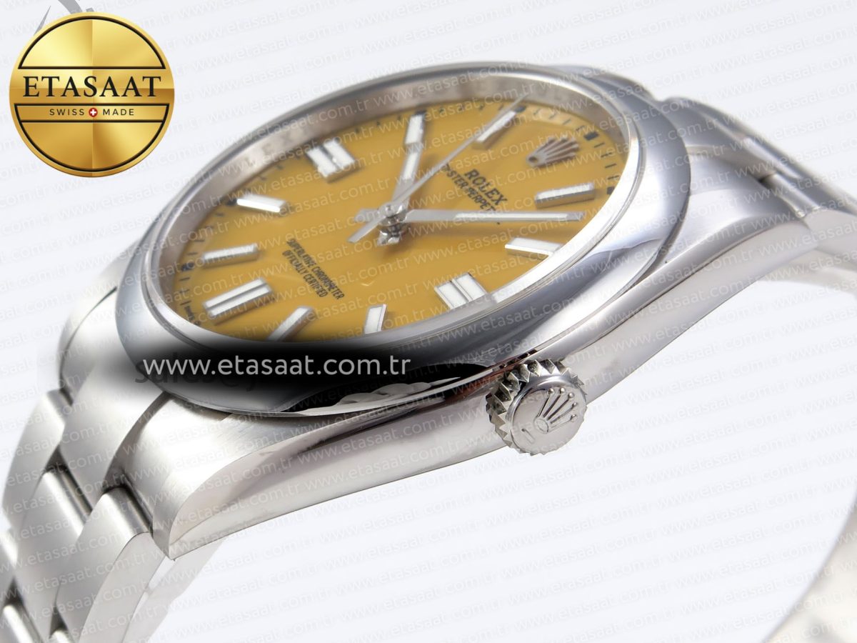 Oyster Perpetual 124300 41mm VSF 1:1 Best Edition 904L Steel Yellow Dial VS3235 - Görsel 8