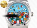 OYSTER PERPETUAL 126000 36MM EWF 1:1 BEST EDITION 316L STEEL CELEBRATION DIAL A3230 - Görsel 4