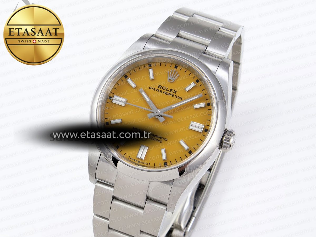 Oyster Perpetual 126000 36mm VSF 1:1 Best Edition 904L Steel Yellow Dial VS3235 - Görsel 1