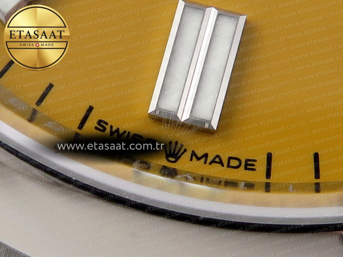Oyster Perpetual 126000 36mm VSF 1:1 Best Edition 904L Steel Yellow Dial VS3235 - Görsel 12