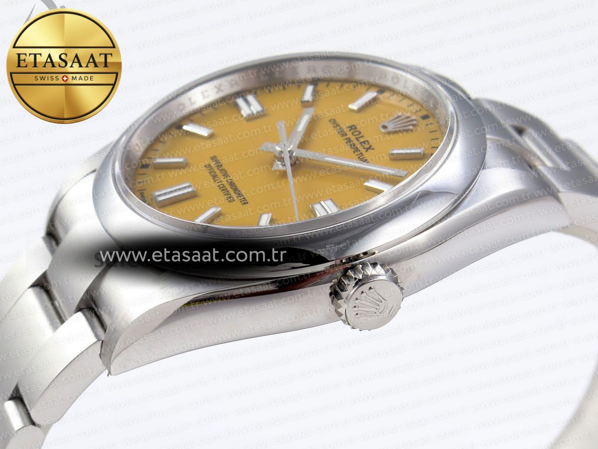 Oyster Perpetual 126000 36mm VSF 1:1 Best Edition 904L Steel Yellow Dial VS3235 - Görsel 8