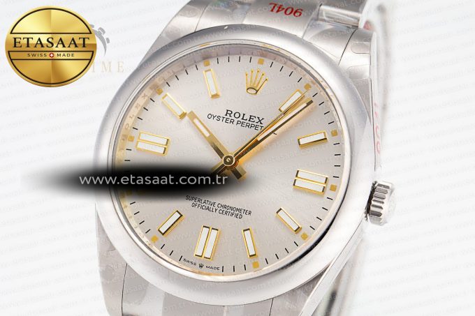 Oyster Perpetual 41mm 124300 GMF 1:1 Best Edition 904L Steel Silver Dial on SS Bracelet VR3230 V2 - Görsel 6