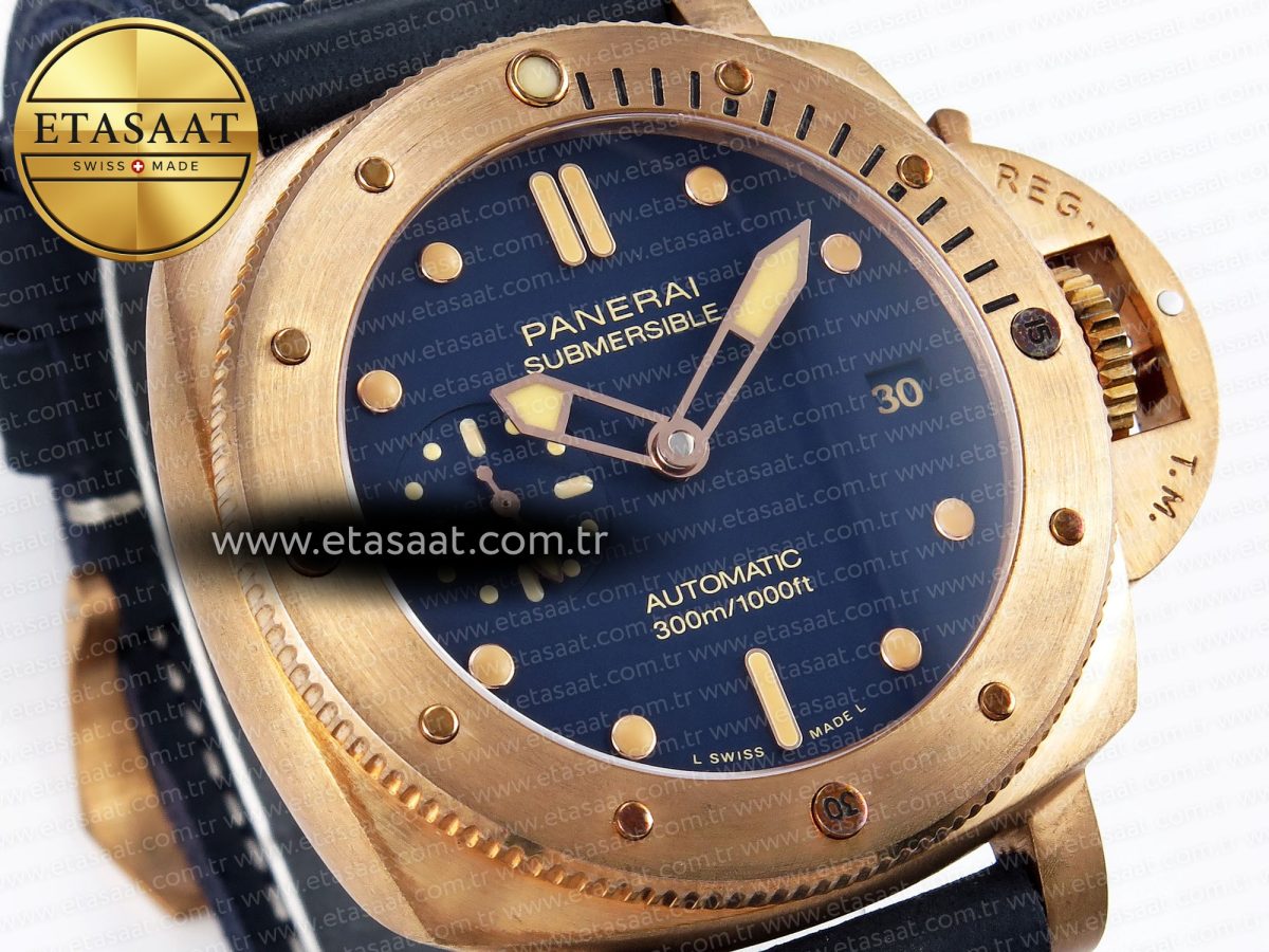 Panerai PAM1074 W BRONZO BLUE DIAL ON BLUE P.900 - Görsel 5