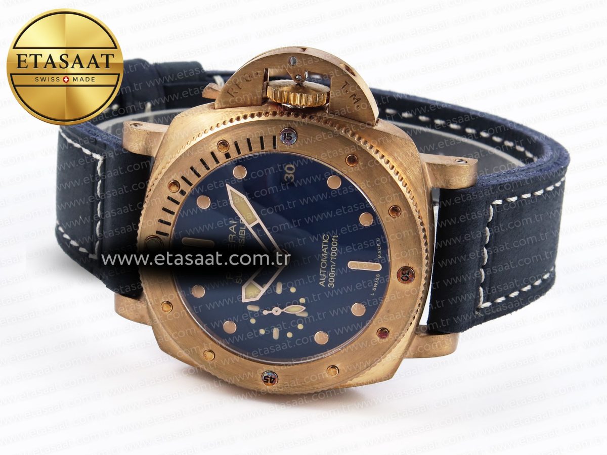 Panerai PAM1074 W BRONZO BLUE DIAL ON BLUE P.900 - Görsel 6