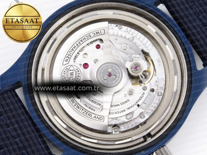 PILOT’S WATCH LAUREUS BLUE CERAMIC IW328101 ZF 1:1 BEST EDITION ON BLUE NYLON STRAP A32111 - Görsel 17