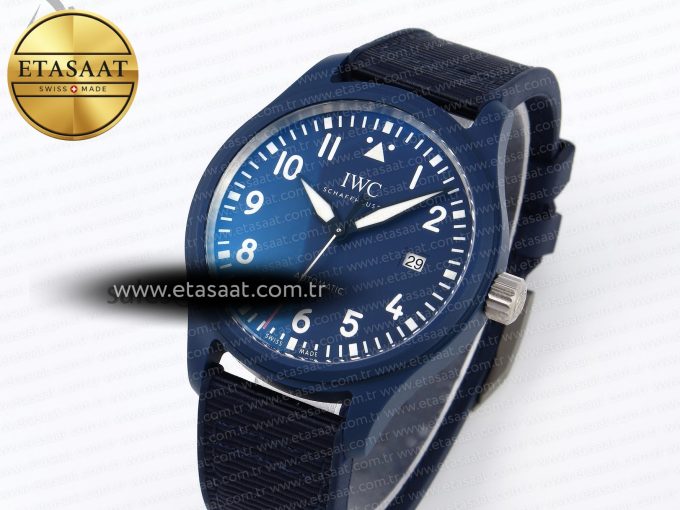 PILOT’S WATCH LAUREUS BLUE CERAMIC IW328101 ZF 1:1 BEST EDITION ON BLUE NYLON STRAP A32111 - Görsel 2