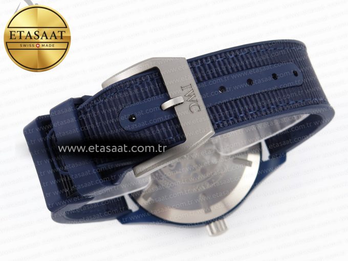 PILOT’S WATCH LAUREUS BLUE CERAMIC IW328101 ZF 1:1 BEST EDITION ON BLUE NYLON STRAP A32111 - Görsel 22