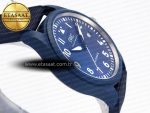 PILOT’S WATCH LAUREUS BLUE CERAMIC IW328101 ZF 1:1 BEST EDITION ON BLUE NYLON STRAP A32111 - Görsel 7