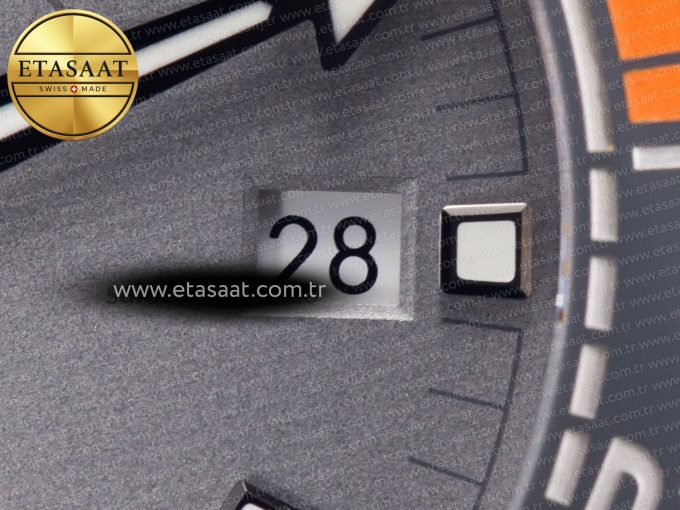 Planet Ocean 43.5mm Ti VSF 1:1 Best Edition Black/Orange Bezel Gray Dial on Gray Nylon Strap A8900 - Görsel 11