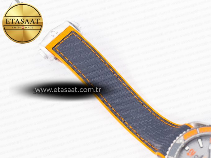 Planet Ocean 43.5mm Ti VSF 1:1 Best Edition Black/Orange Bezel Gray Dial on Gray Nylon Strap A8900 - Görsel 27