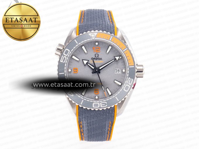 Planet Ocean 43.5mm Ti VSF 1:1 Best Edition Black/Orange Bezel Gray Dial on Gray Nylon Strap A8900 - Görsel 3