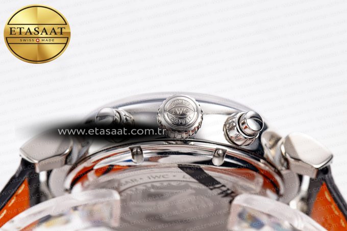 Portugieser Chrono Classic 42 IW390406 APSF 1:1 Best Edition Blue Dial Blue Hand on Black Leather Strap A7750 - Görsel 15