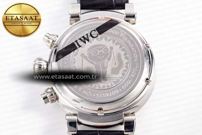 Portugieser Chrono Classic 42 IW390406 APSF 1:1 Best Edition Blue Dial Blue Hand on Black Leather Strap A7750 - Görsel 18