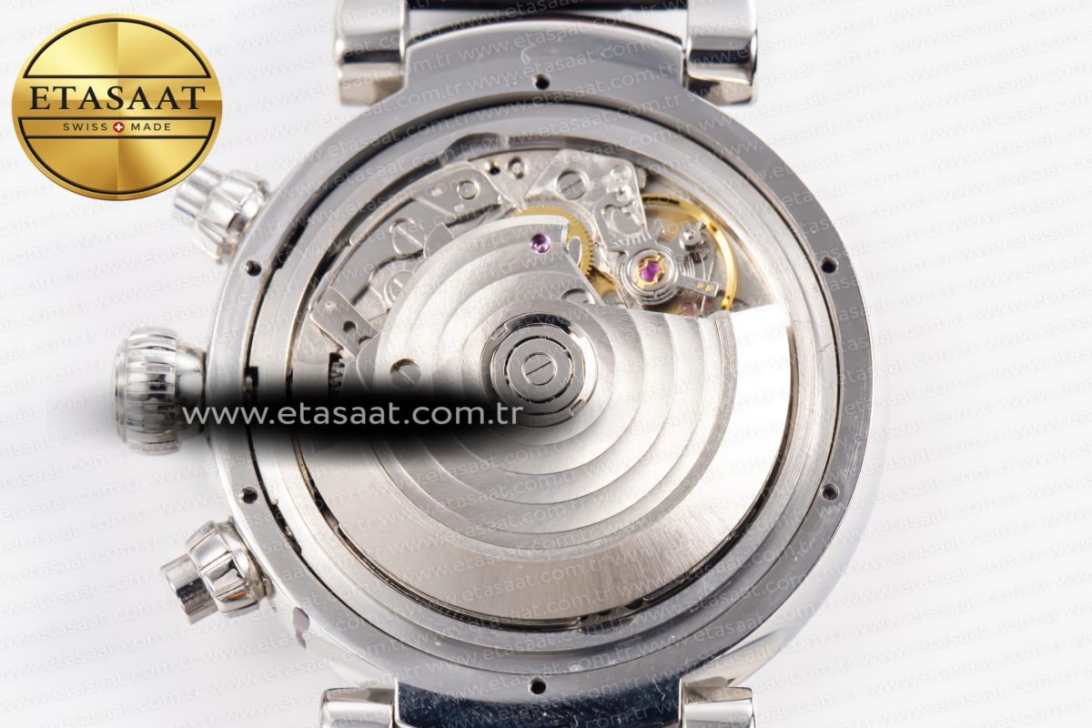Portugieser Chrono Classic 42 IW390406 APSF 1:1 Best Edition Blue Dial Blue Hand on Black Leather Strap A7750 - Görsel 19
