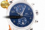 Portugieser Chrono Classic 42 IW390406 APSF 1:1 Best Edition Blue Dial Blue Hand on Black Leather Strap A7750 - Görsel 6