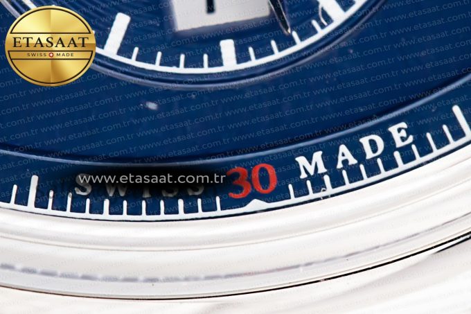 Portugieser Chrono Classic 42 IW390406 APSF 1:1 Best Edition Blue Dial Blue Hand on Black Leather Strap A7750 - Görsel 8