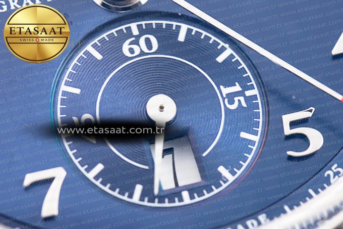 Portugieser Chrono Classic 42 IW390406 APSF 1:1 Best Edition Blue Dial Blue Hand on Black Leather Strap A7750 - Görsel 9
