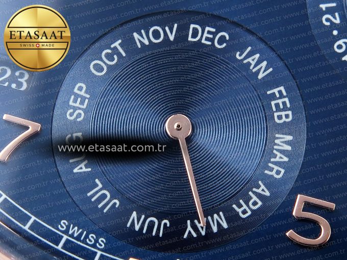 PORTUGIESER PERPETUAL CALENDAR RG 5033 APSF 1:1 BEST EDITION BLUE DIAL ON BLACK LEATHER STRAP A52610 CLONE - Görsel 12
