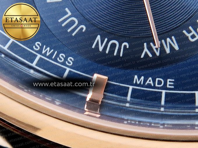 PORTUGIESER PERPETUAL CALENDAR RG 5033 APSF 1:1 BEST EDITION BLUE DIAL ON BLACK LEATHER STRAP A52610 CLONE - Görsel 13