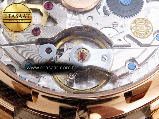 PORTUGIESER PERPETUAL CALENDAR RG 5033 APSF 1:1 BEST EDITION BLUE DIAL ON BLACK LEATHER STRAP A52610 CLONE - Görsel 19