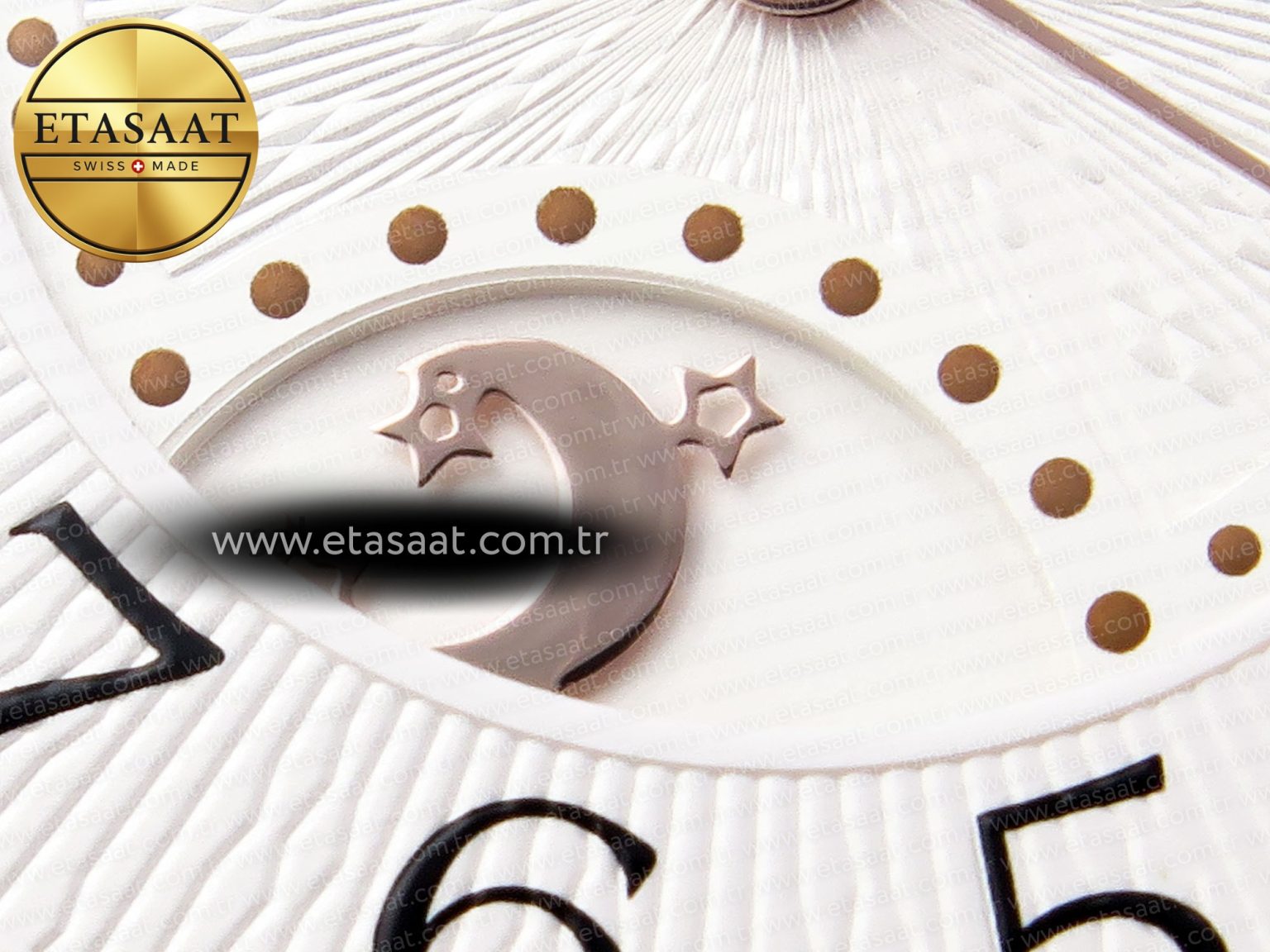 RENDEZ-VOUS NIGHT & DAY RG APSF 1:1 BEST EDITION WHITE TEXTURED DIAL DIAMONDS BEZEL ON BLACK LEATHER STRAP A898 - Görsel 11