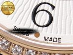 Jaeger Lecoultre RENDEZ-VOUS NIGHT & DAY WHITE TEXTURED DIAL DIAMONDS BEZEL ON BLACK LEATHER A898 - Görsel 12