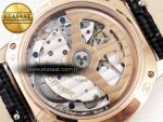 RENDEZ-VOUS NIGHT & DAY RG APSF 1:1 BEST EDITION WHITE TEXTURED DIAL DIAMONDS BEZEL ON BLACK LEATHER STRAP A898 - Görsel 14