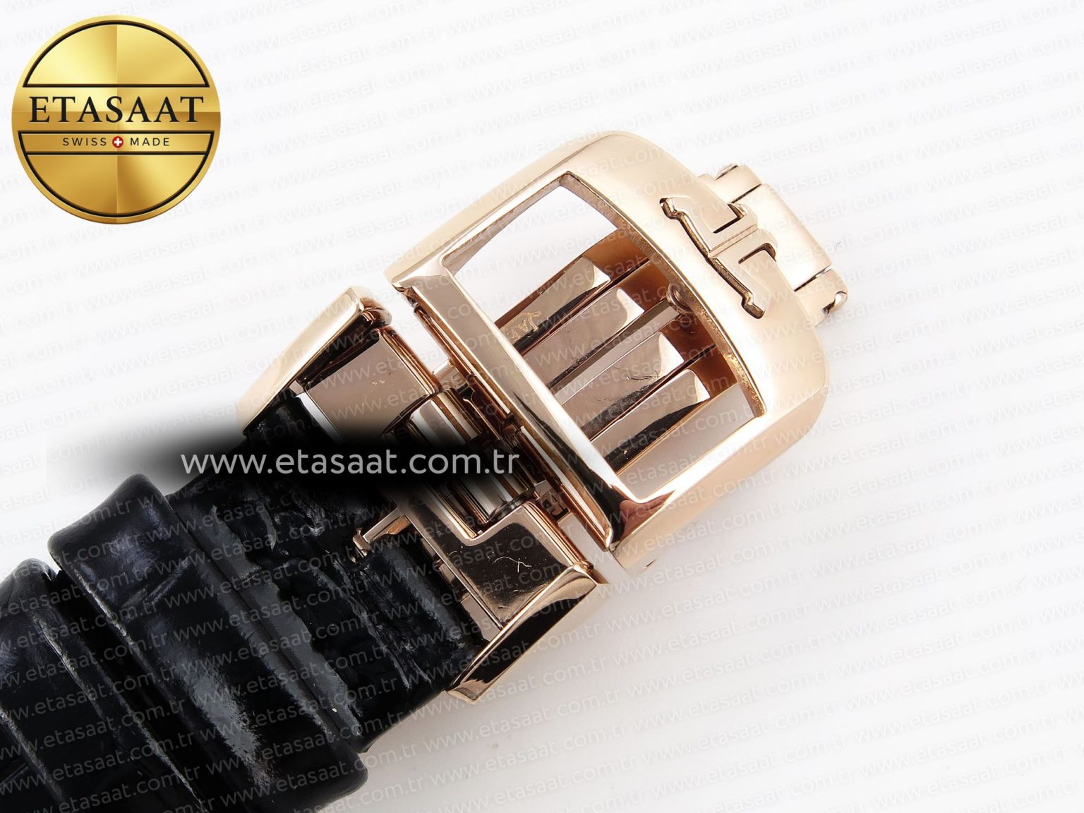 RENDEZ-VOUS NIGHT & DAY RG APSF 1:1 BEST EDITION WHITE TEXTURED DIAL DIAMONDS BEZEL ON BLACK LEATHER STRAP A898 - Görsel 22