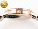 RENDEZ-VOUS NIGHT & DAY RG APSF 1:1 BEST EDITION WHITE TEXTURED DIAL DIAMONDS BEZEL ON BLACK LEATHER STRAP A898 - Görsel 8