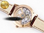 Jaeger Lecoultre RENDEZ-VOUS NIGHT & DAY WHITE TEXTURED DIAL DIAMONDS BEZEL ON BROWN LEATHER A898 - Görsel 16