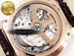 RENDEZ-VOUS NIGHT & DAY RG APSF 1:1 BEST EDITION WHITE TEXTURED DIAL DIAMONDS BEZEL ON BROWN LEATHER STRAP A898 - Görsel 17
