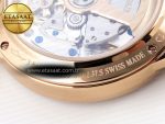 RENDEZ-VOUS NIGHT & DAY RG APSF 1:1 BEST EDITION WHITE TEXTURED DIAL DIAMONDS BEZEL ON BROWN LEATHER STRAP A898 - Görsel 18