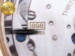 RENDEZ-VOUS NIGHT & DAY RG APSF 1:1 BEST EDITION WHITE TEXTURED DIAL DIAMONDS BEZEL ON BROWN LEATHER STRAP A898 - Görsel 21