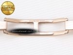 RENDEZ-VOUS NIGHT & DAY RG APSF 1:1 BEST EDITION WHITE TEXTURED DIAL DIAMONDS BEZEL ON BROWN LEATHER STRAP A898 - Görsel 30