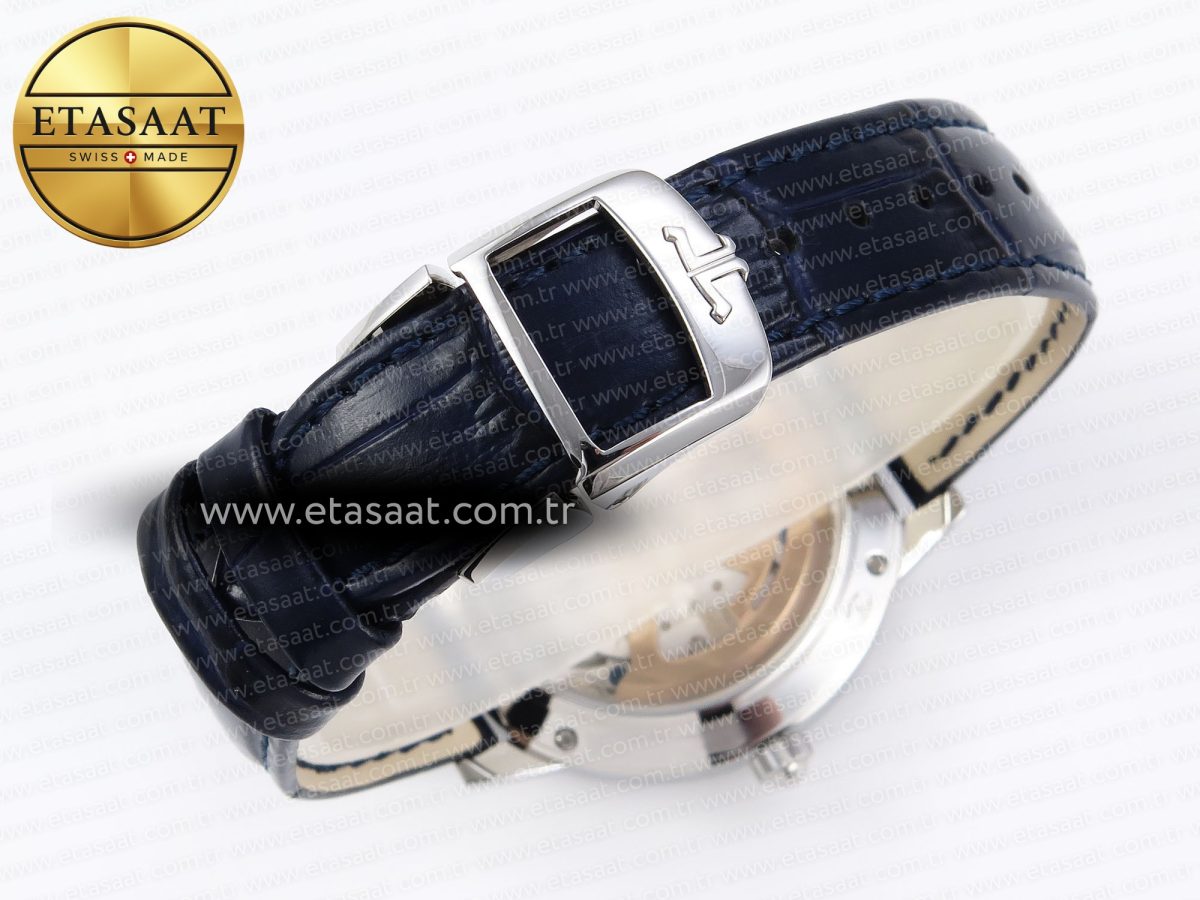 Rendez-Vous Night & Day SS APSF 1:1 Best Edition Blue Textured Dial Diamonds Bezel on Blue Leather Strap SA898 - Görsel 15