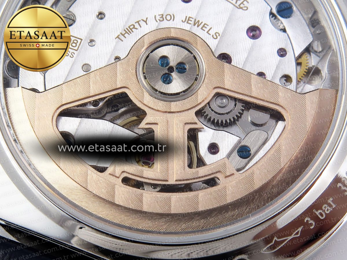 Rendez-Vous Night & Day SS APSF 1:1 Best Edition Blue Textured Dial Diamonds Bezel on Blue Leather Strap SA898 - Görsel 18