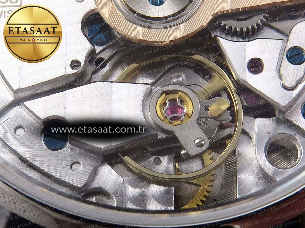 Rendez-Vous Night & Day SS APSF 1:1 Best Edition Blue Textured Dial Diamonds Bezel on Blue Leather Strap SA898 - Görsel 21