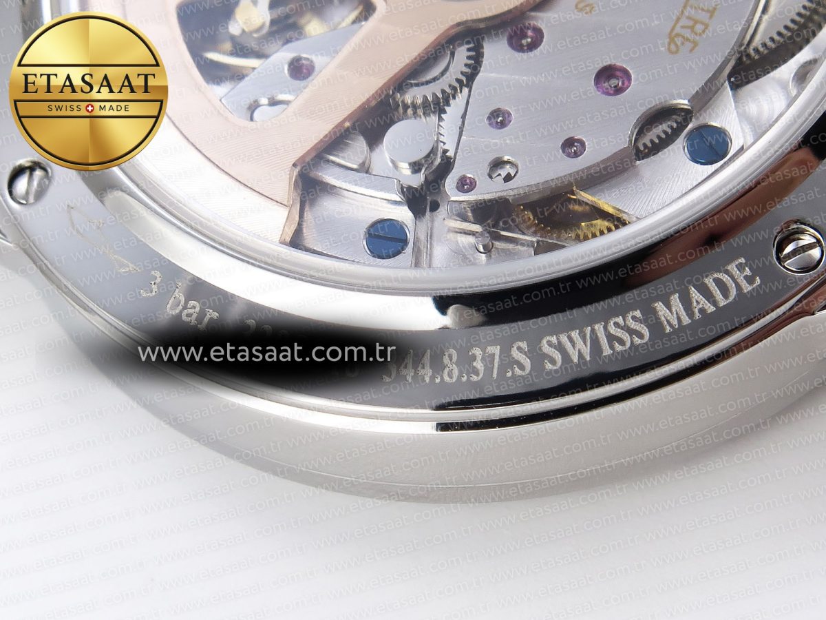 Rendez-Vous Night & Day SS APSF 1:1 Best Edition Blue Textured Dial Diamonds Bezel on Blue Leather Strap SA898 - Görsel 23