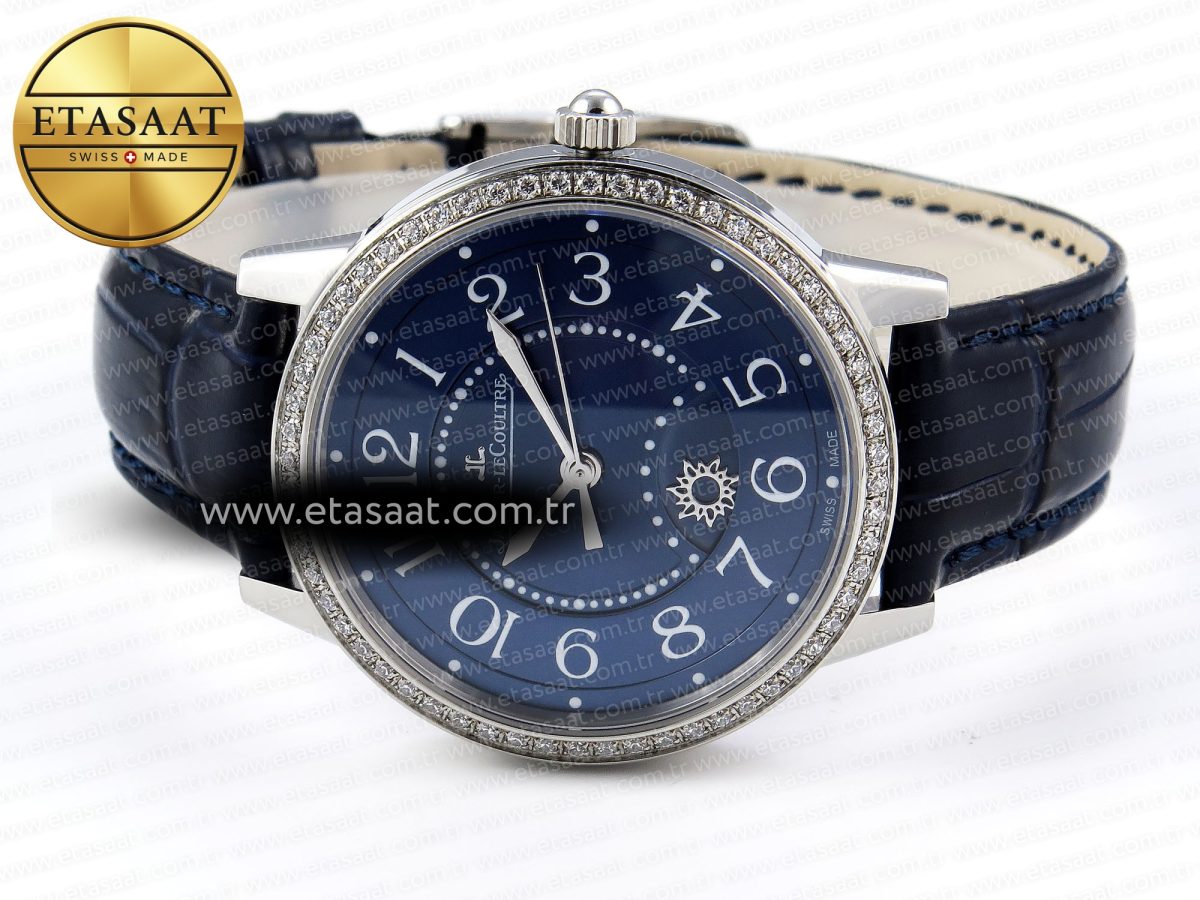 Rendez-Vous Night & Day SS APSF 1:1 Best Edition Blue Textured Dial Diamonds Bezel on Blue Leather Strap SA898 - Görsel 6