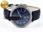 Rendez-Vous Night & Day SS APSF 1:1 Best Edition Blue Textured Dial Diamonds Bezel on Blue Leather Strap SA898 - Görsel 6