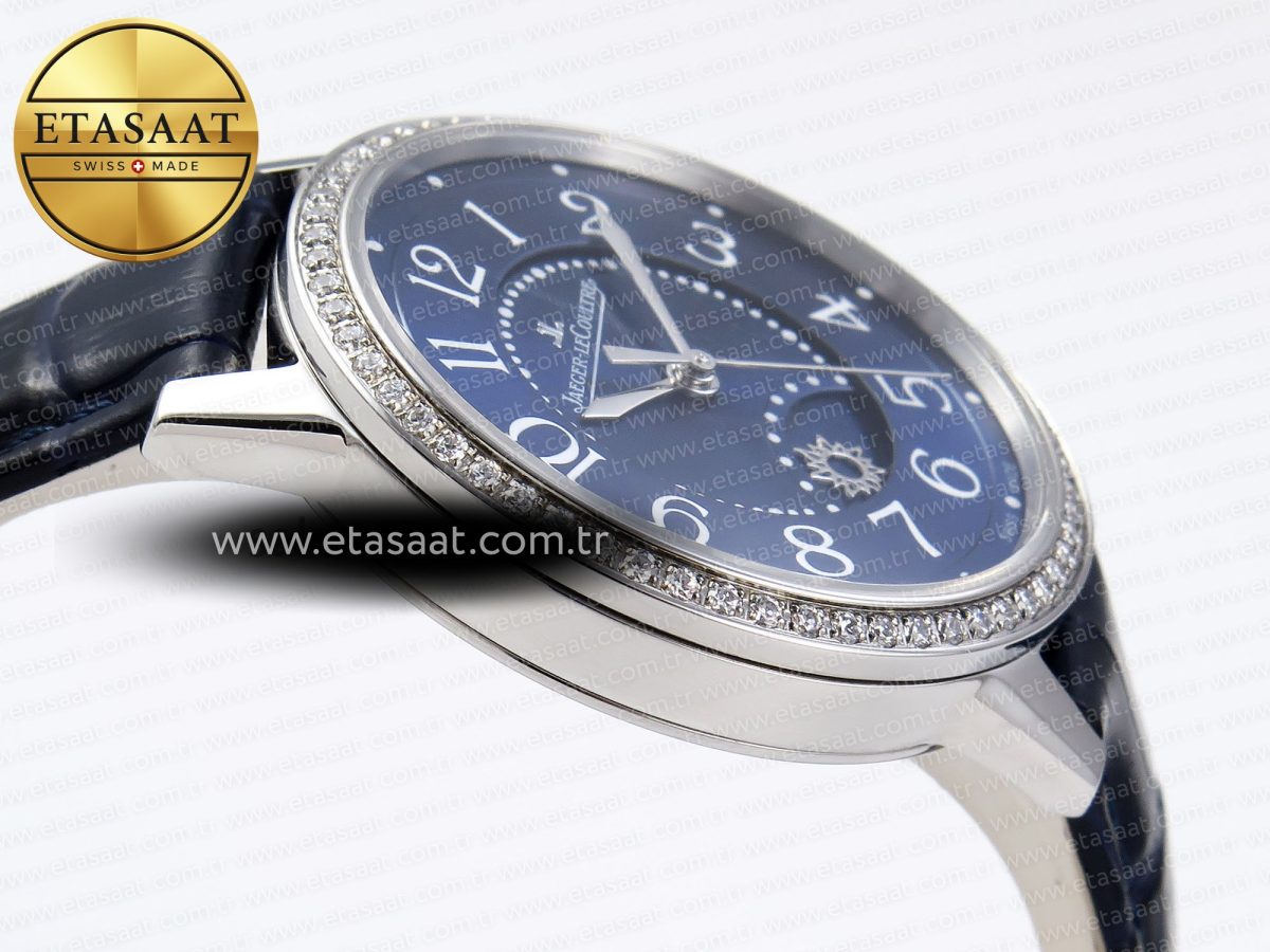 Rendez-Vous Night & Day SS APSF 1:1 Best Edition Blue Textured Dial Diamonds Bezel on Blue Leather Strap SA898 - Görsel 9