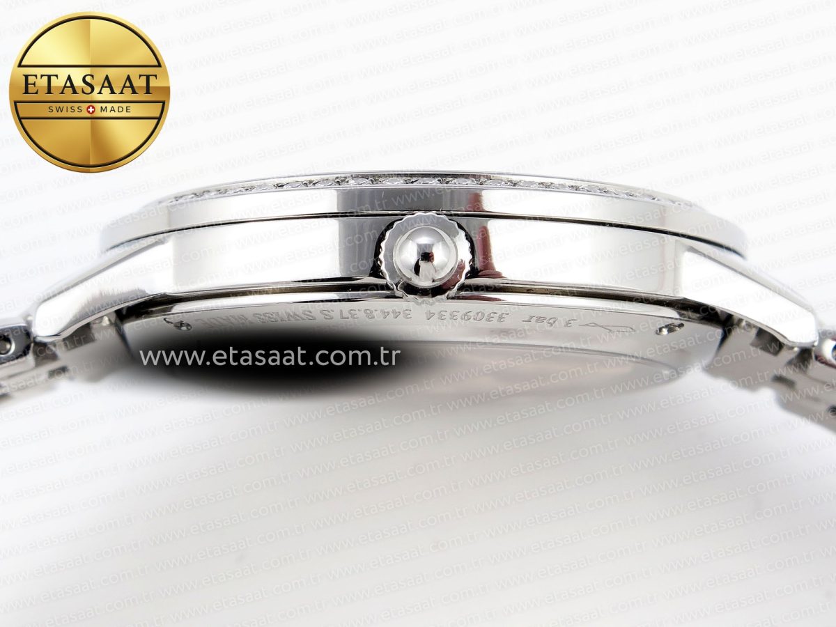 Jaeger Lecoultre RENDEZ-VOUS NIGHT & DAY WHITE TEXTURED DIAL DIAMONDS BEZEL ON SS A898 - Görsel 10