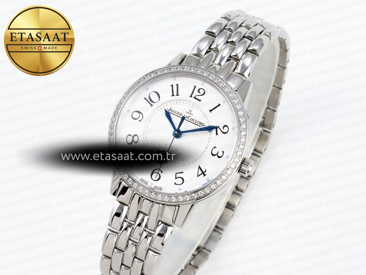 Jaeger Lecoultre RENDEZ-VOUS NIGHT & DAY WHITE TEXTURED DIAL DIAMONDS BEZEL ON SS A898 - Görsel 2