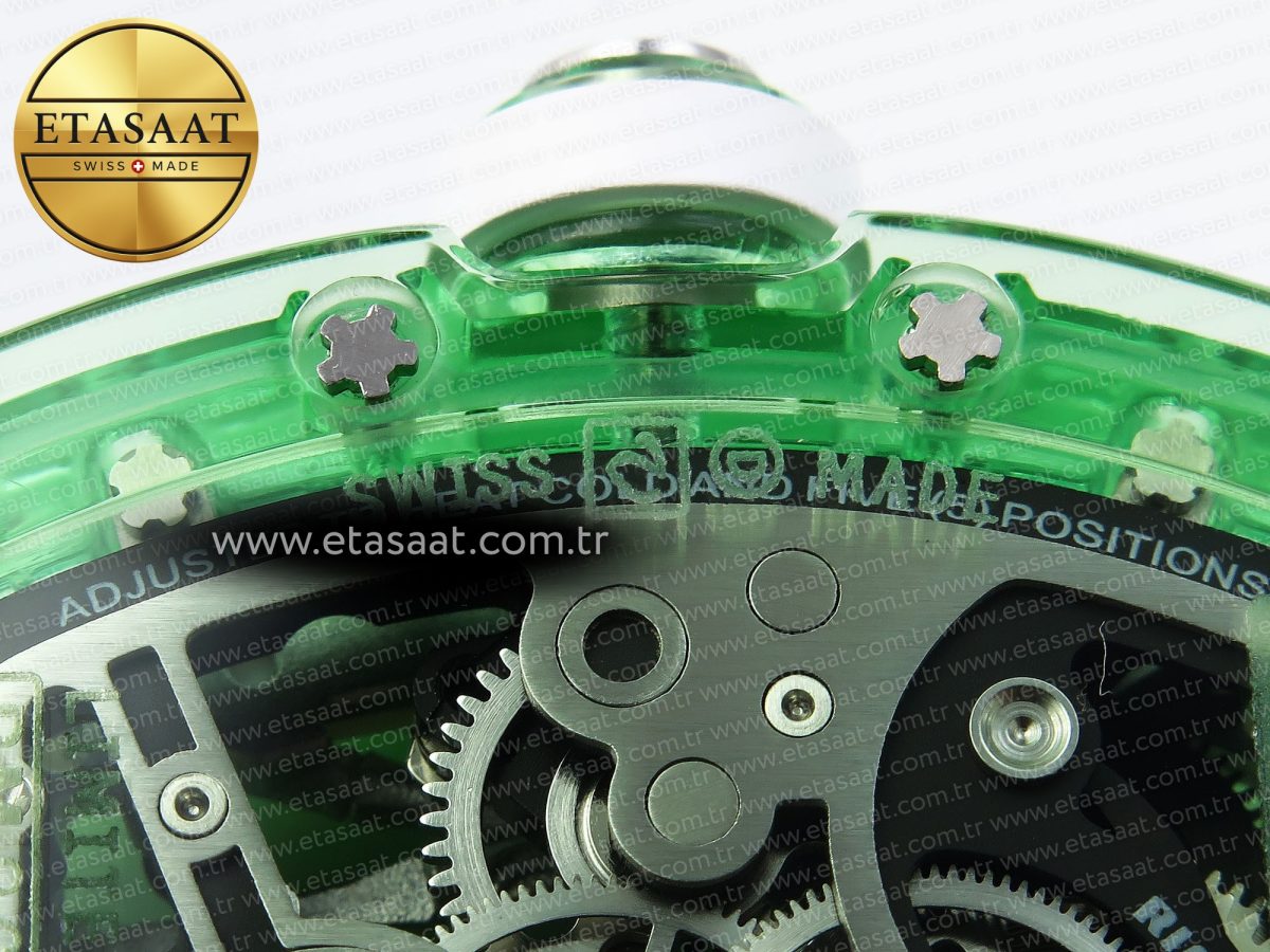 Richard Mille RM026 GREEN PANDA SKELETON DIAL ON RUBBER STRAP - Görsel 19