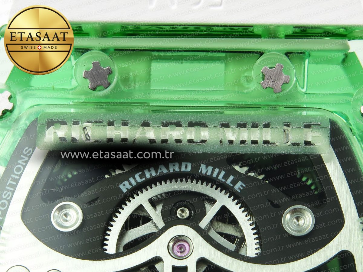 Richard Mille RM026 GREEN PANDA SKELETON DIAL ON RUBBER STRAP - Görsel 20