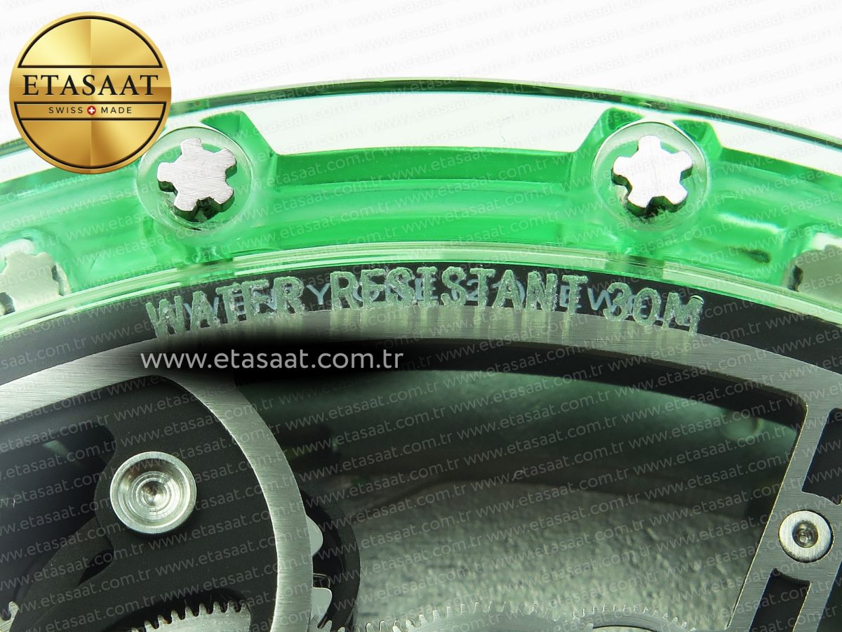 Richard Mille RM026 GREEN PANDA SKELETON DIAL ON RUBBER STRAP - Görsel 22