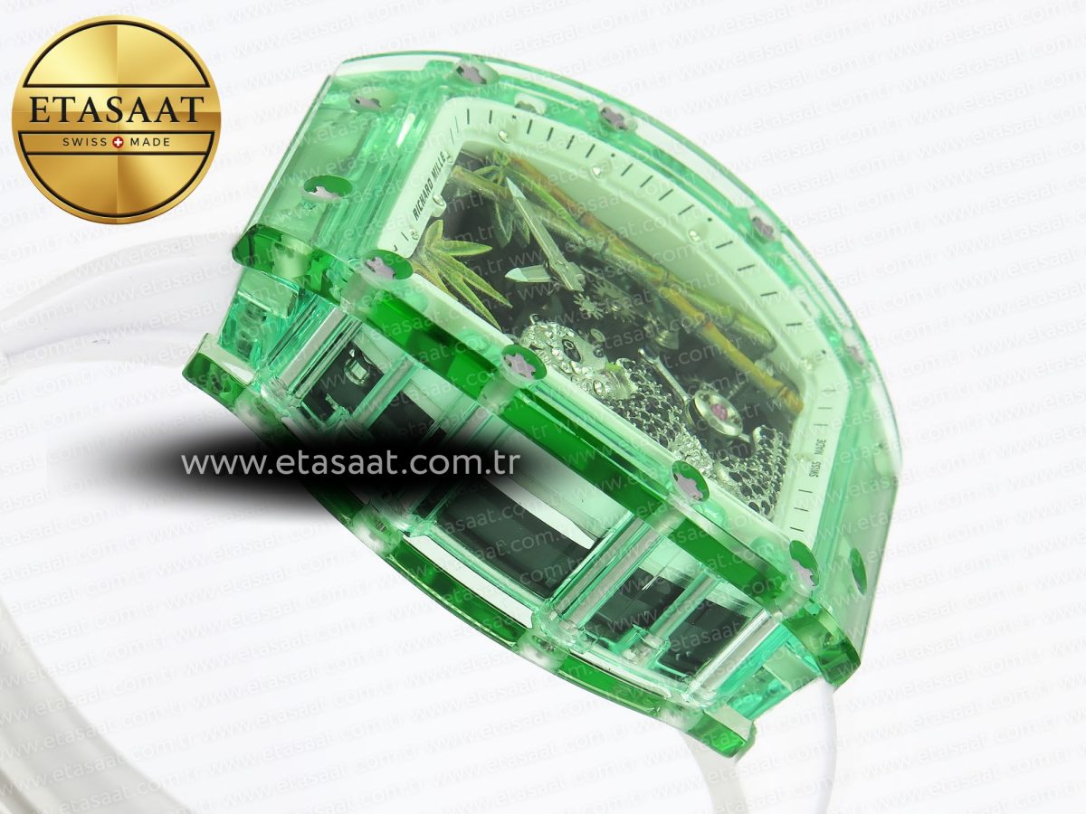 Richard Mille RM026 GREEN PANDA SKELETON DIAL ON RUBBER STRAP - Görsel 9
